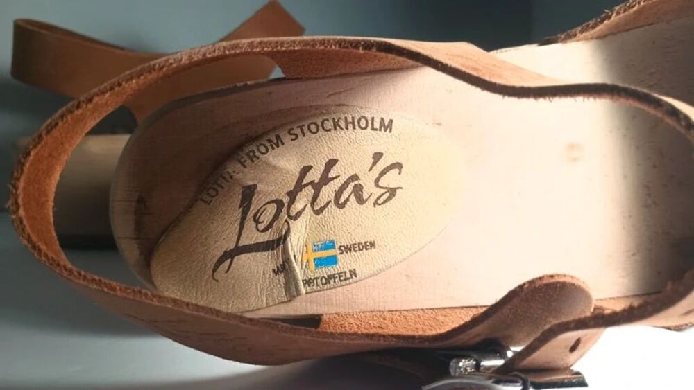 Lotta's Stockholm Wood Leather Highwood Brown Clogs Nubuck Leather 38/7.5 - Picture 6 of 12